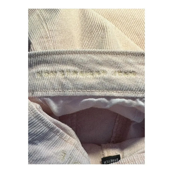 American Eagle Women's High-Rise Mom Corduroy Jeans Light Pink Size 8 - Picture 6 of 7